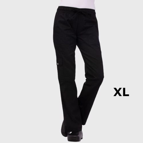 Chef Works Women's Cargo Pants Black XL