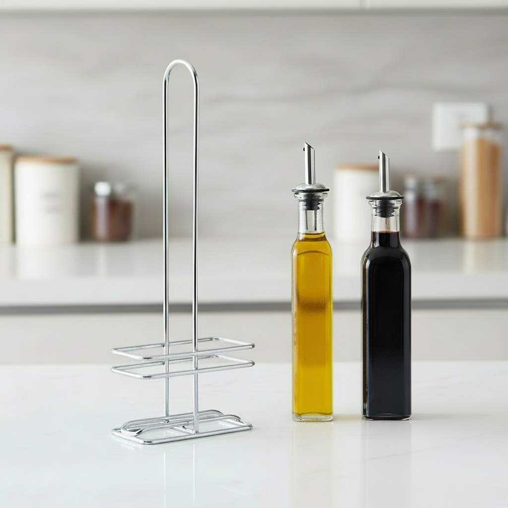 Winco Oil/Vinegar Cruet Rack 5.25" Chrome Plated WH-16