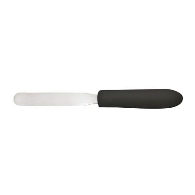 Bakery Spatula Stainless Steel with Black Polypropylene Handle 4" x 3/4" Blade