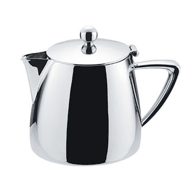 Tea Pot with Hinged Lid 18/10 Stainless Steel Mirror Finish 10 oz.