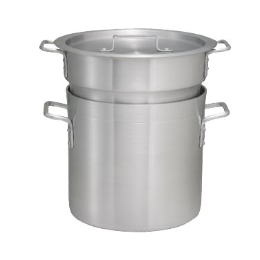 Double Boiler Set With Cover Aluminum 12 qt. 11-1/4" L x 9-5/8" W x 9-1/4" H