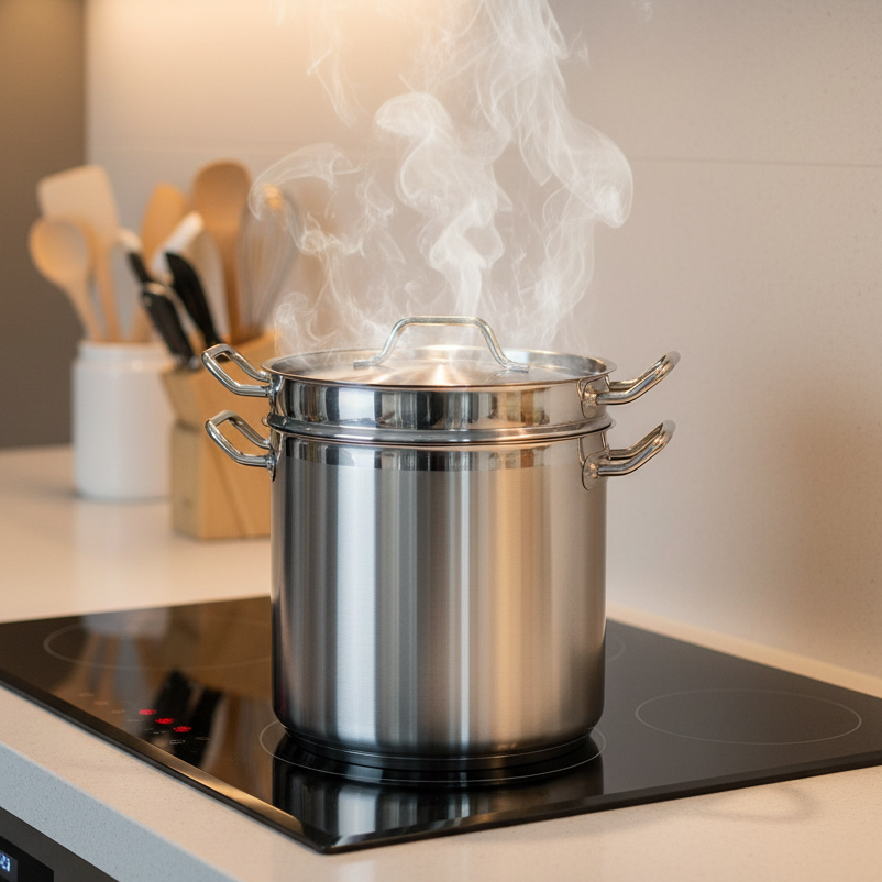 Winco Double Boiler with Cover 12 Qt. SSDB-12