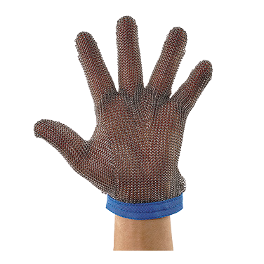 Mesh Glove Large Reversible Blue 304L Stainless Steel Cut-Resistance Level 5