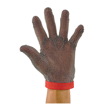 Mesh Glove Reversible Medium Red 304L Stainless Steel Cut-Resistance Level 5