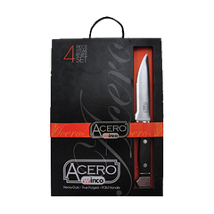 Steak Knife 5" Blade Steak Knife Acero 5" Heavy Duty Stainless Steel Blade with POM Handle 11" O.A.L. - One Dozen