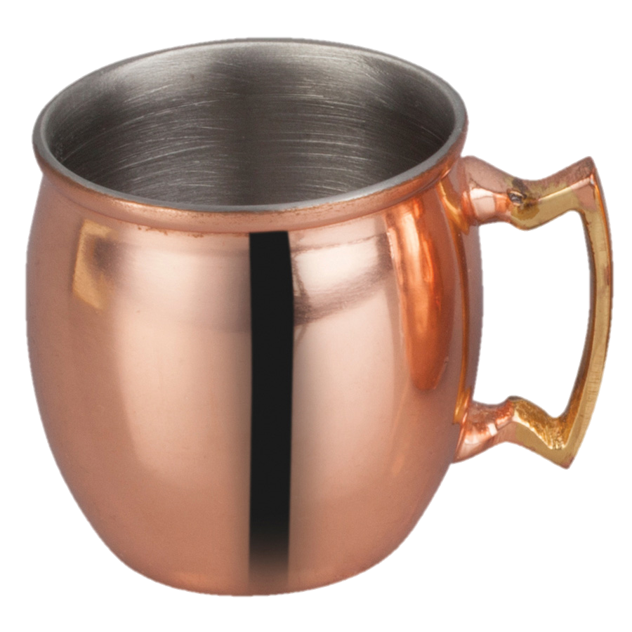 superior-equipment-supply - Winco - Moscow Mule Mug Solid Brass Handled Copper Plated 20 oz. Stainless Steel