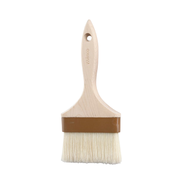 Pastry/Basting Brush Boar Hair Bristles with Wood Handle & Plastic Ferrules 4" Wide