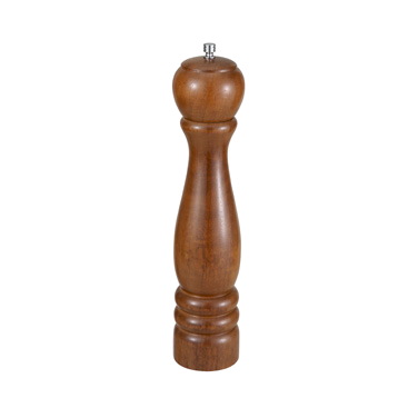 Pepper Mill Zinc Alloy Grinder & Rubberwood 12"H