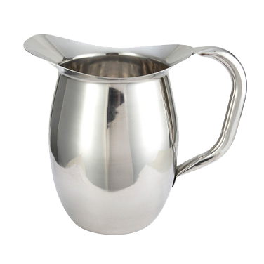 Bell Pitcher Heavy Weight Stainless Steel Mirror Finish 2 qt.