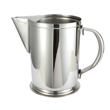 Water Pitcher with Ice Guard Stainless Steel Mirror Finish 64 oz.