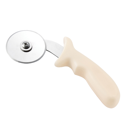 Pizza Cutter Stainless Steel with White Polypropylene Handle 2-1/2" Diameter