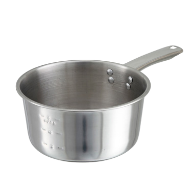 Sauce Pan with Riveted Handle Stainless Steel Mirror Finish 1-1/2 qt.