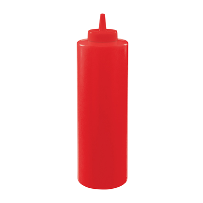 Squeeze Bottle Red BPA Free Plastic 24 oz. - 6 Bottles/Pack