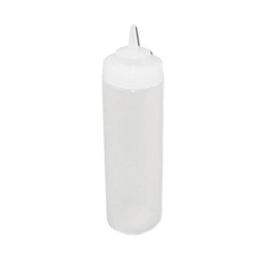 Squeeze Bottle Clear BPA Free Plastic 12 oz. Wide Mouth - 6 Bottles/Pack
