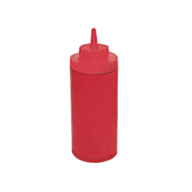 Squeeze Bottle Red BPA Free Plastic 16 oz. Wide Mouth - 6 Bottles/Pack