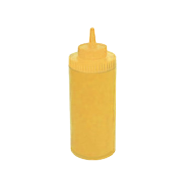 Squeeze Bottle Yellow BPA Free Plastic 16 oz. Wide Mouth - 6 Bottles/Pack