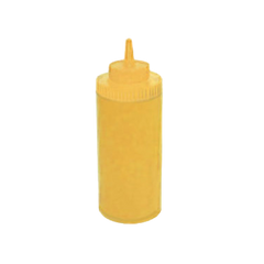 Squeeze Bottle Yellow BPA Free Plastic 16 oz. Wide Mouth - 6 Bottles/Pack