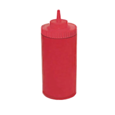 Squeeze Bottle Red BPA Free Plastic 32 oz. Wide Mouth - 6 Bottles/Pack