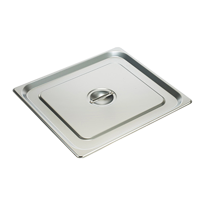 Steam Table Pan Cover with Handle 2/3 Size 25 Gauge Standard Weight 18/8 Stainless Steel