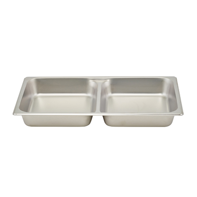 Food Pan Full Size Divided Stainless Steel 2-1/2" Deep
