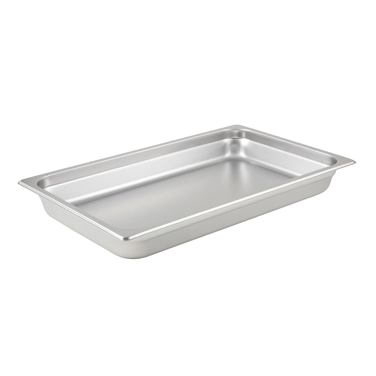 Steam Table Pan Full Size 25 Gauge 18/8 Stainless Steel 20-3/4" x 12-3/4" x 2-1/2"