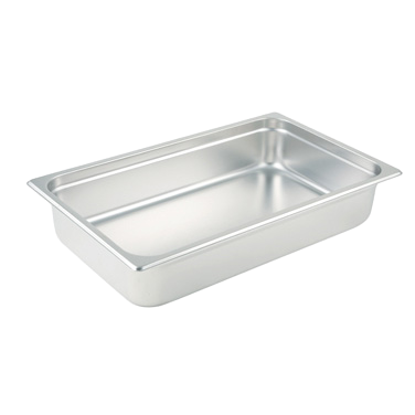 Steam Table Pan Full Size 25 Gauge 18/8 Stainless Steel 20-3/4" x 12-3/4" x 4"
