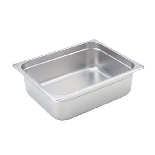 Steam Table Pan 1/2 Size 24 Gauge 18/8 Stainless Steel 10-3/8" x 12-3/4" x 4"