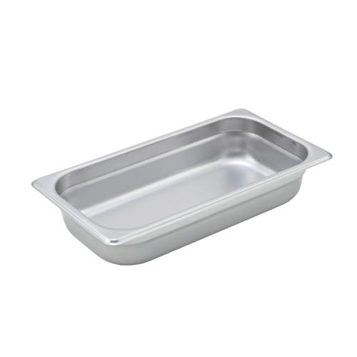 Steam Table Pan 1/3 Size 24 Gauge 18/8 Stainless Steel 6-7/8" x 12-3/4" x 2-1/2"