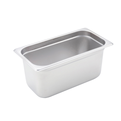 Steam Table Pan 1/3 Size 24 Gauge 18/8 Stainless Steel 6-7/8" x 12-3/4" x 6"