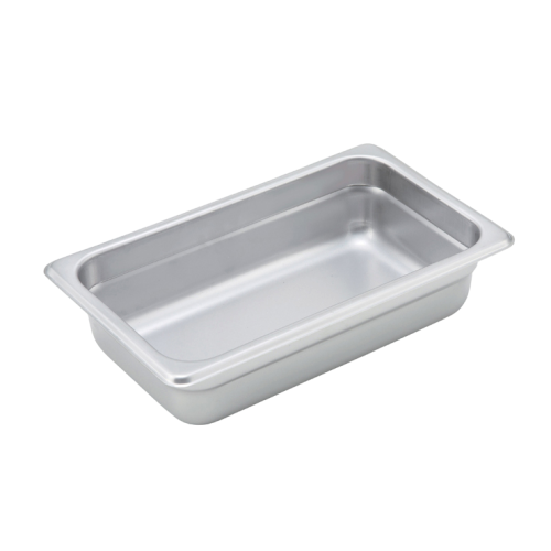 Steam Table Pan 1/4 Size 24 Gauge 18/8 Stainless Steel 10-5/6" x 6-5/16" x 2-1/2"