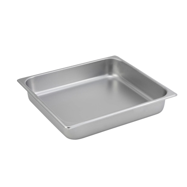 Steam Table Pan 2/3 Size Straight Sided 25 Gauge 18/8 Stainless Steel 14" x 12-7/8" x 2-1/2"