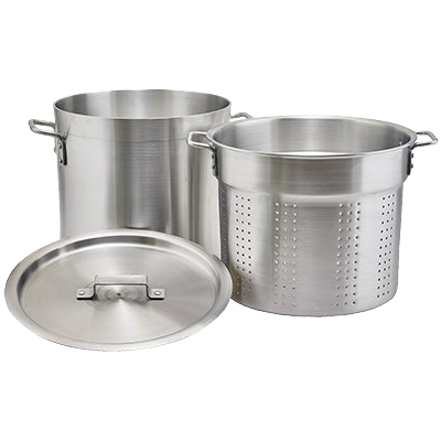 Double Boiler Steamer Set Aluminum 20 qt. 13-1/8"L x 10-1/8"W x 11"H