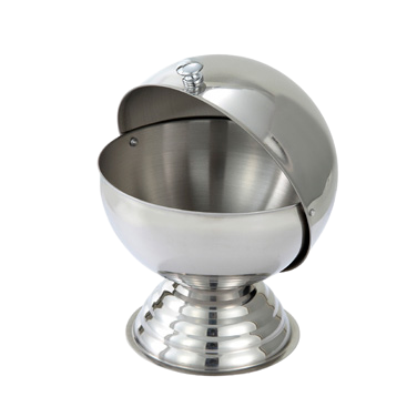 Sugar Bowl with Roll Top Lid Footed Stainless Steel 20 oz.