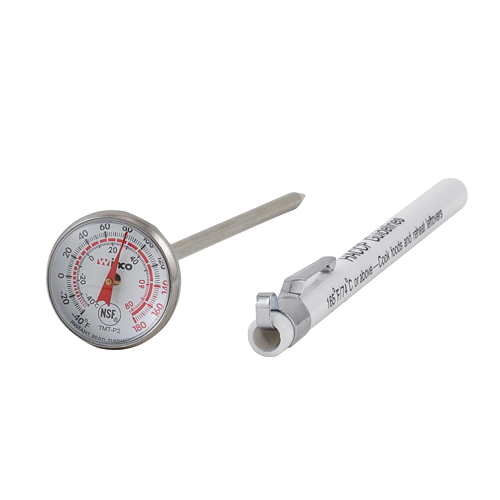 Pocket Thermometer -40° to 180° F Dial Face with Case & Clip 5" Probe