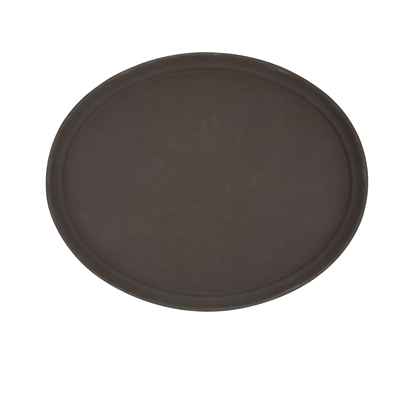 Easy-Hold Tray Oval Brown Plastic 22" x 27"
