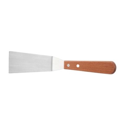 Grill Spatula Stainless Steel Satin Finish with Wood Handle 4-1/4"L x 2-3/16"W