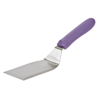 Hamburger Turner Allergen Free Stainless Steel with Purple Polypropylene Handle 5-1/8" x 2-7/8" Blade