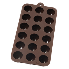 HIC Chocolate Truffle Mold 8.5" x 4" Brown Silicone