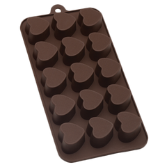 superior-equipment-supply - Harold Imports - HIC Silicone Chocolate Heart Shaped Mold Baking Sheet 8-1/2" X 4"