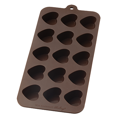superior-equipment-supply - Harold Imports - HIC Silicone Chocolate Heart Shaped Mold Baking Sheet 8-1/2" X 4"