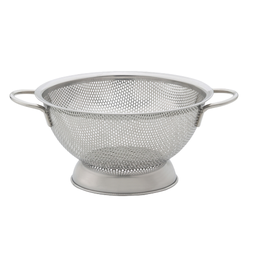 Harold Imports Perforated Colander 1 QT 7.5" Silver Stainless Steel