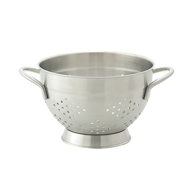Harold Imports Colander 2 QT 10.25" x 7.5" x 4.875" Silver Stainless Steel