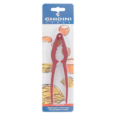 HIC Ghidini Italy Lobster Cracker 6" x 1.375" x 0.5" Red Chrome Plated Steel Wire/Plastic