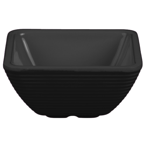 TableCraft SaferFoods Ramekin Square Sauce Cup 4 oz. Black Melamine