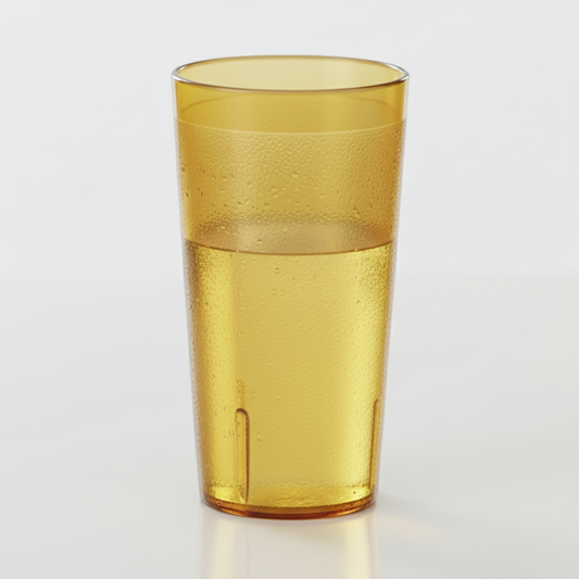 Winco Tumbler Pebbled Amber Plastic 5 oz. PTP-05A