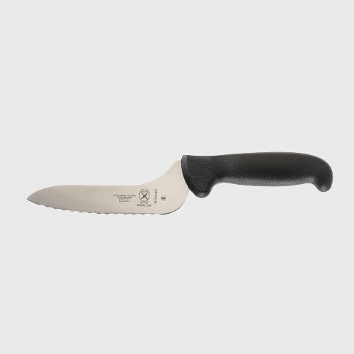 Ultimate White® Wavy Edge Offset Bread Knife Black 6"