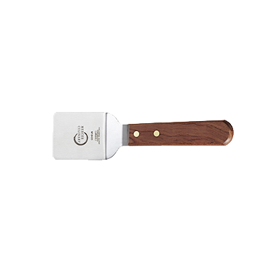 superior-equipment-supply - Mercer Tool - Mercer Culinary Japanese Stainless Steel 2" x 3" Blade Praxis Square Edge Mini Turner With Rosewood Handle