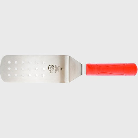 Millennia® High-Carbon Japanese Steel Perforated Turner Red 8" x 3"