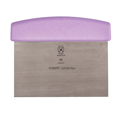 superior-equipment-supply - Mercer Tool - Mercer Culinary Stainless Steel 6" x 3" Blade Bench Scraper With Purple Handle