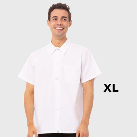 Chef Works Utility Shirt Short Sleeve White XL